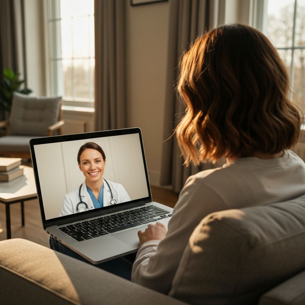 Telemedizin-Videokonsultation von zuhause